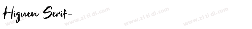 Higuen Serif字体转换